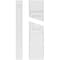 Ekena Millwork Two Equal Flat Panel PVC Pilaster w/Standard Capital & Base, 12W x 96H x 2P, PR PILP12X096DFP01-2 - alternate 1